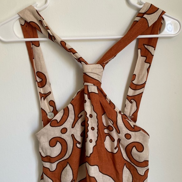 NWOT See iou Linen Midi Dress with slits S - Picture 4 of 9